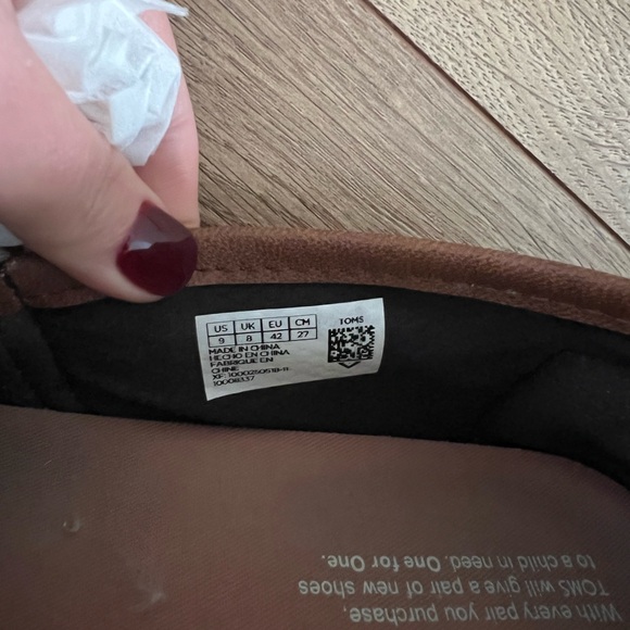 TOMS Light Gray and Brown Slip-Ons - Picture 4 of 5